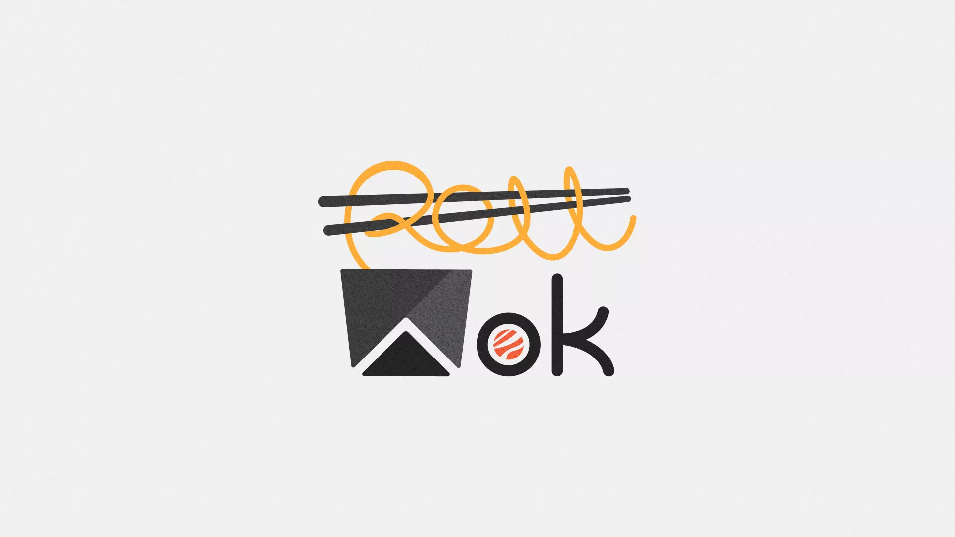 Разработка логотипа суши-бара «Roll Wok Club» в Кызыле